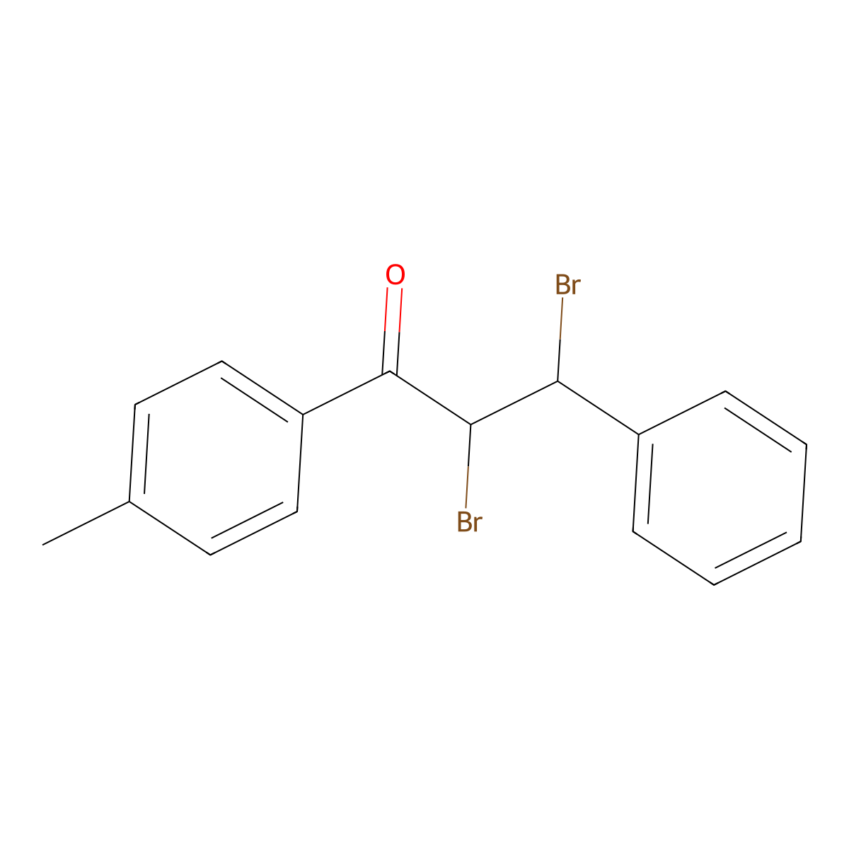 2,3-Dibromo-1-(4-methylphenyl)-3-phenylpropan-1-one molecular structure, CAS 10325-65-2