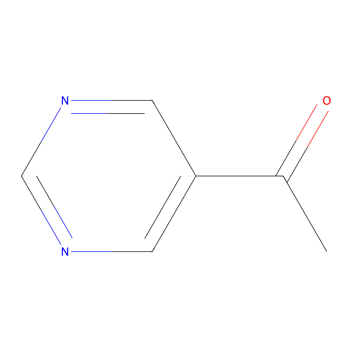 1-(Pyrimidin-5-yl)ethan-1-one molecular structure, CAS 10325-70-9