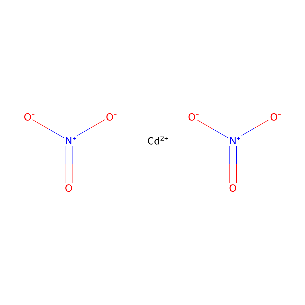 Cadmium Nitrate molecular structure, CAS 10325-94-7