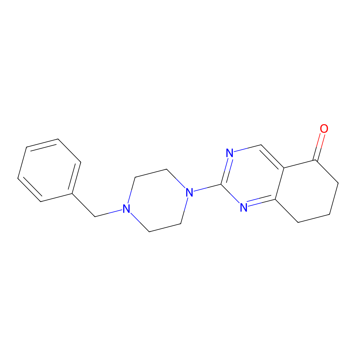 2-(4-benzylpiperazin-1-yl)-7,8-dihydroquinazolin-5(6H)-one molecular structure, CAS 103250-06-2