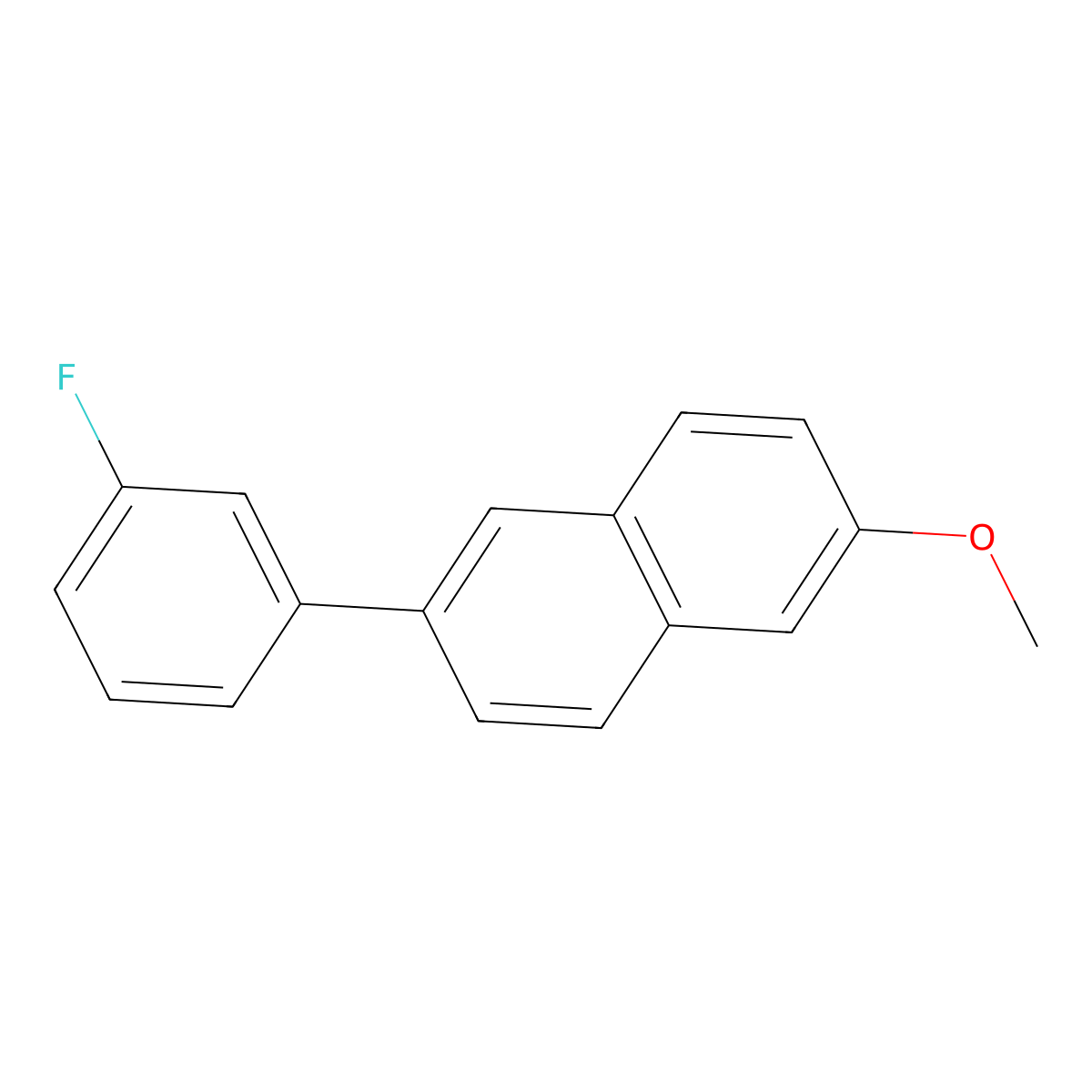 2-(3-Fluorophenyl)-6-methoxynaphthalene molecular structure, CAS 1032506-60-7