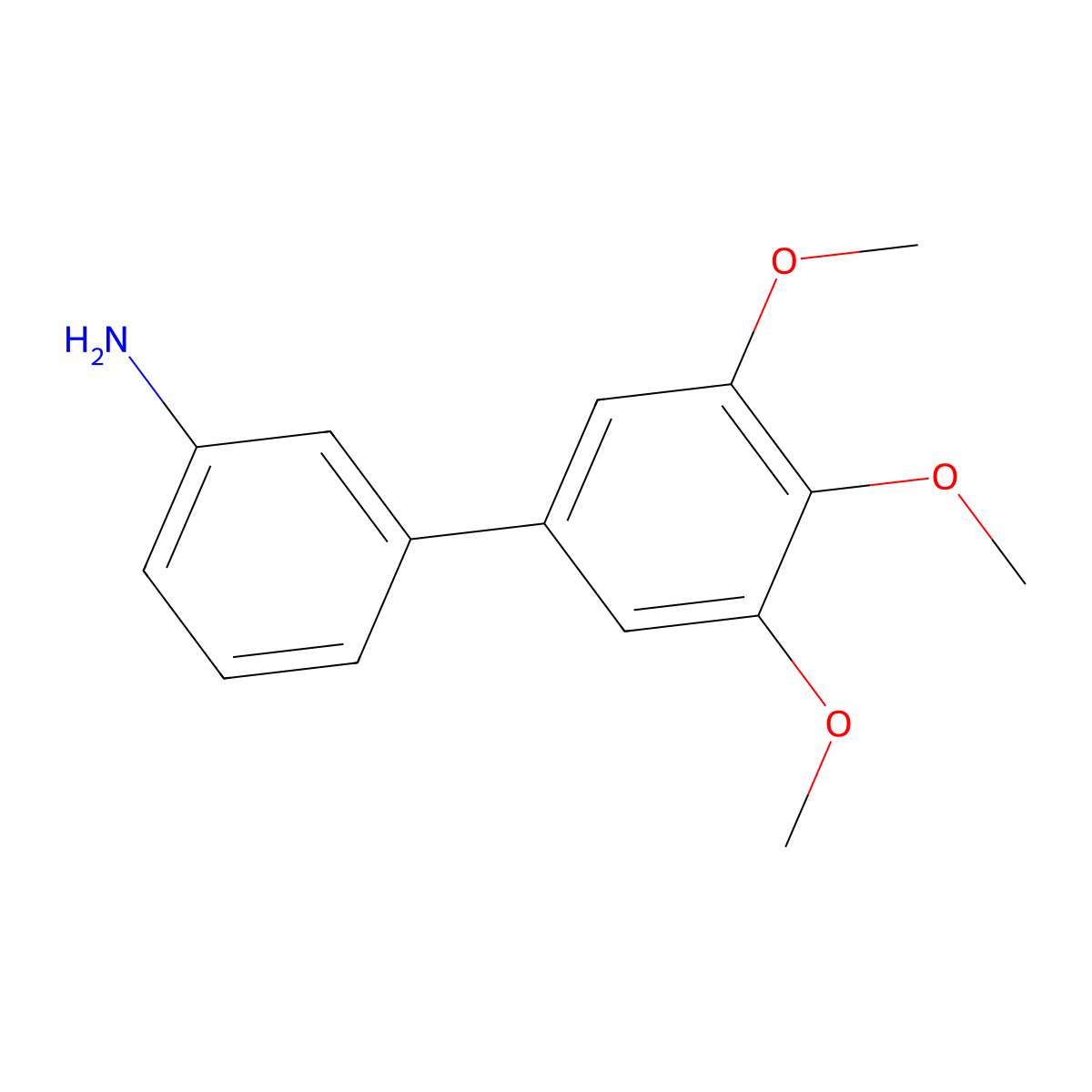 3',4',5'-Trimethoxy-biphenyl-3-ylamine molecular structure, CAS 1032506-72-1