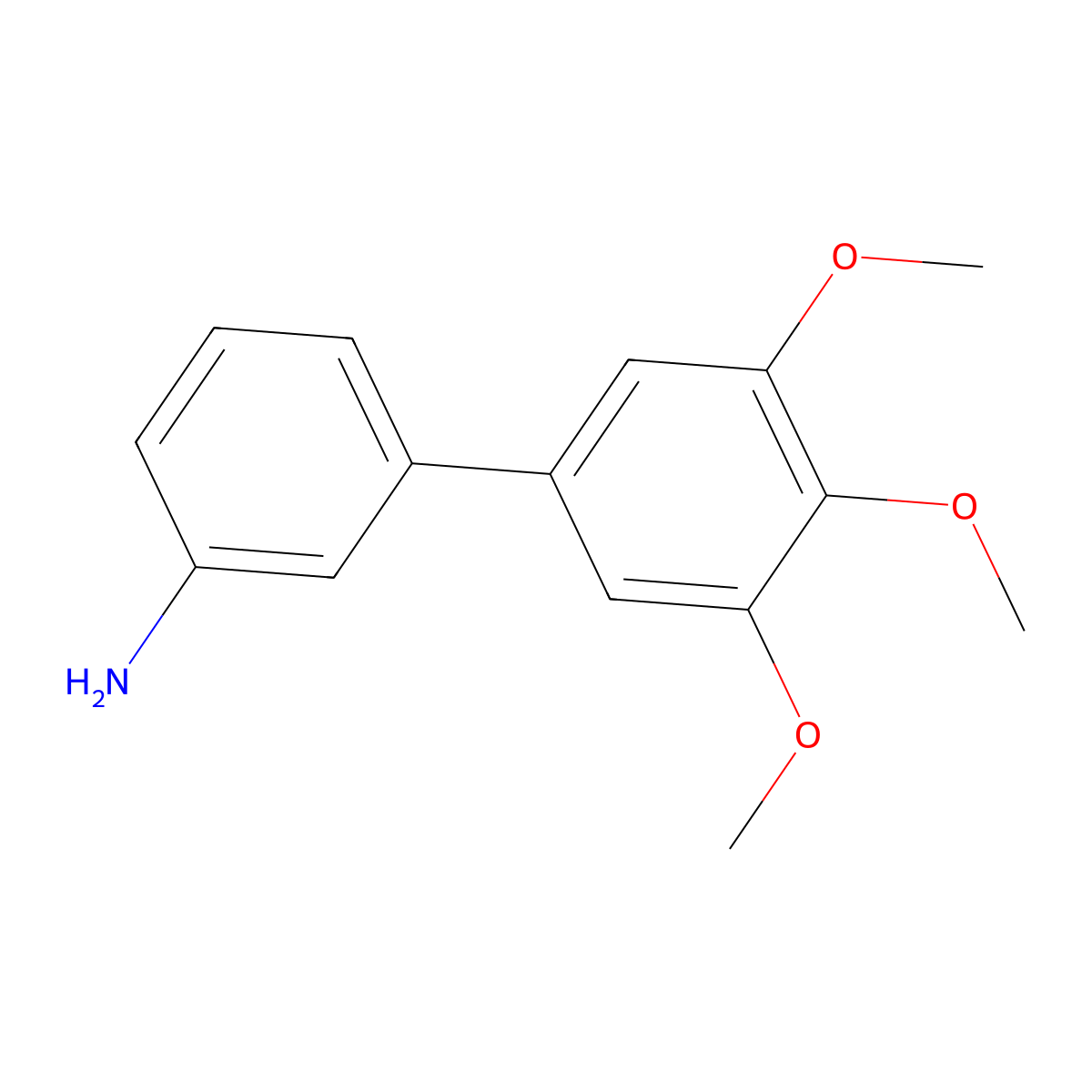 3',4',5'-Trimethoxy-biphenyl-3-ylamine molecular structure, CAS 1032506-72-1