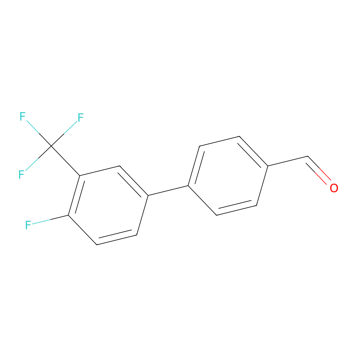 4'-Fluoro-3'-(trifluoromethyl)-[1,1'-biphenyl]-4-carbaldehyde molecular structure, CAS 1032506-87-8
