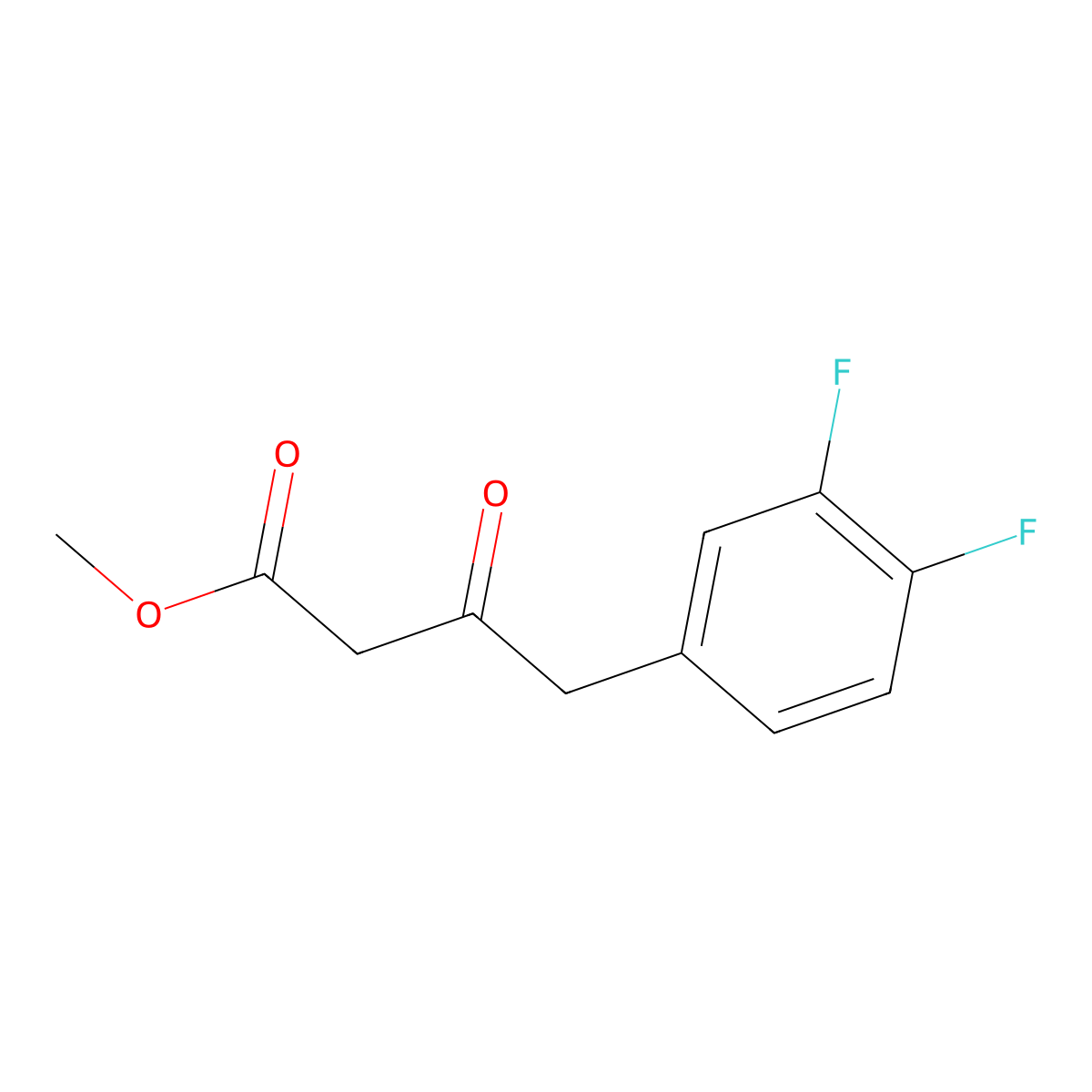 Methyl 4-(3,4-difluorophenyl)-3-oxobutanoate molecular structure, CAS 1032506-99-2