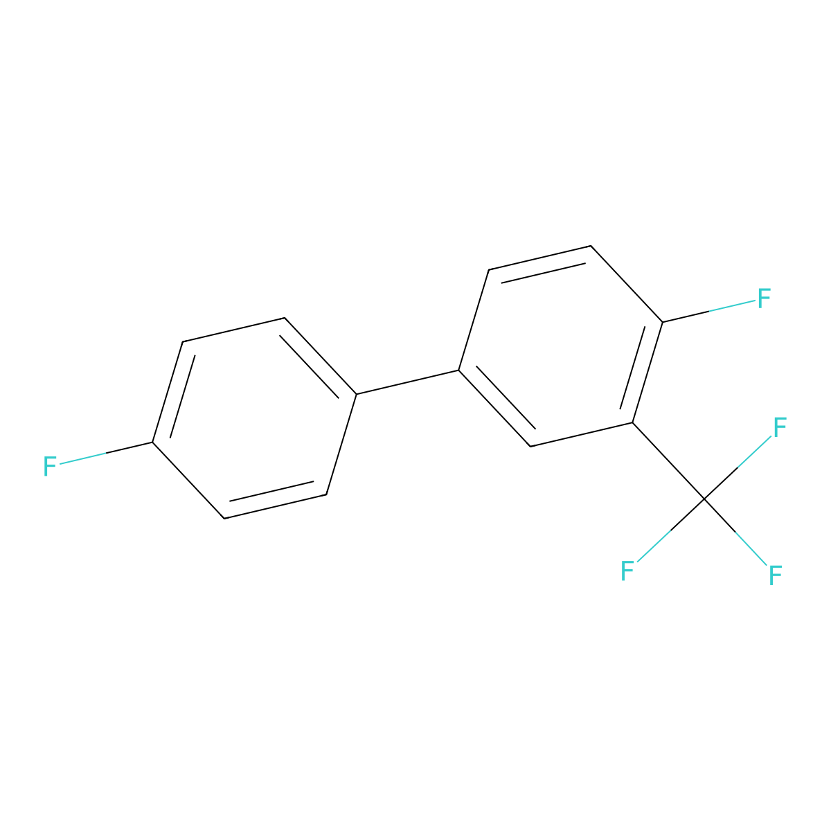 4,4'-Difluoro-3-(trifluoromethyl)-1,1'-biphenyl molecular structure, CAS 1032507-08-6