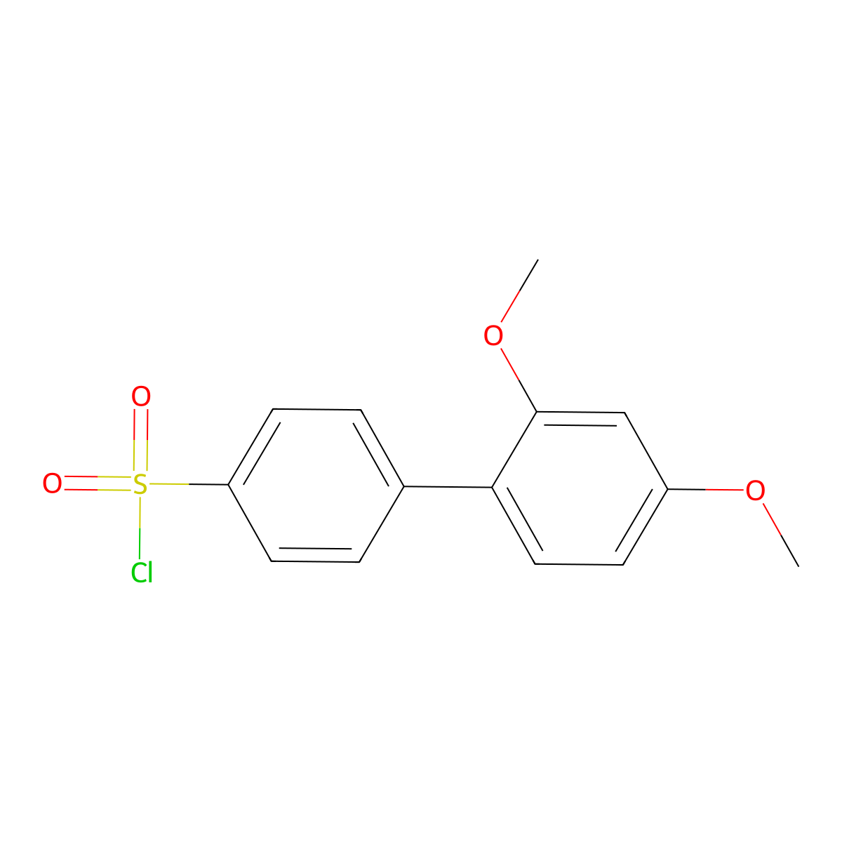 2'-4'-Dimethoxy-biphenyl-4-sulfonyl chloride molecular structure, CAS 1032507-11-1