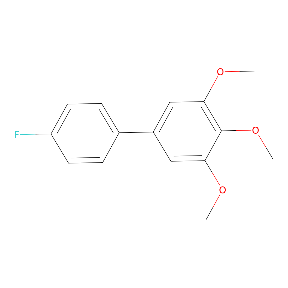 4'-Fluoro-3,4,5-trimethoxy-biphenyl molecular structure, CAS 1032507-21-3