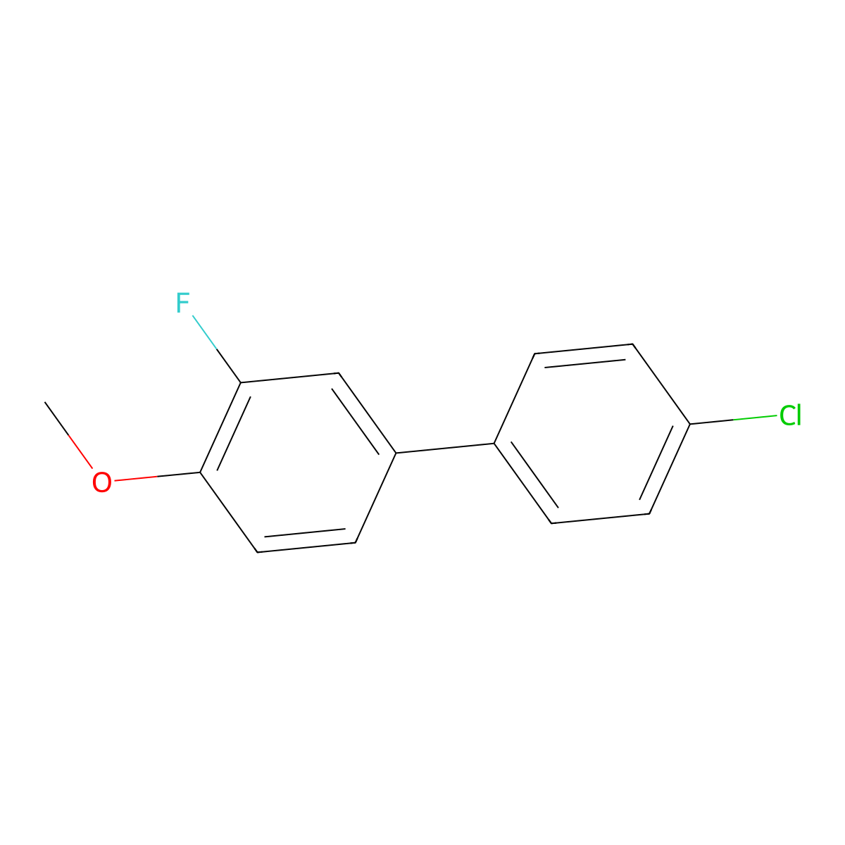 4'-Chloro-3-fluoro-4-methoxy-biphenyl molecular structure, CAS 1032507-29-1