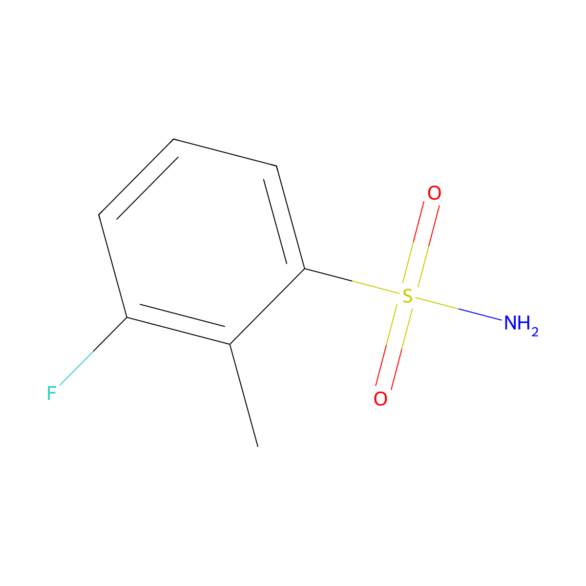3-Fluoro-2-methylbenzenesulfonamide molecular structure, CAS 1032507-33-7