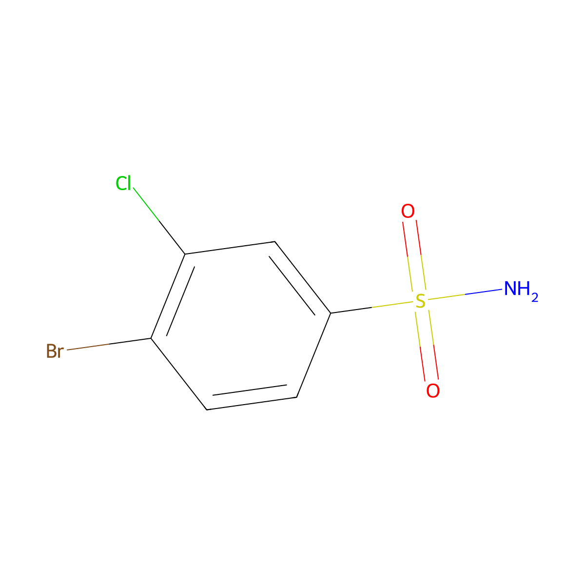 4-Bromo-3-chlorobenzene-1-sulfonamide molecular structure, CAS 1032507-45-1