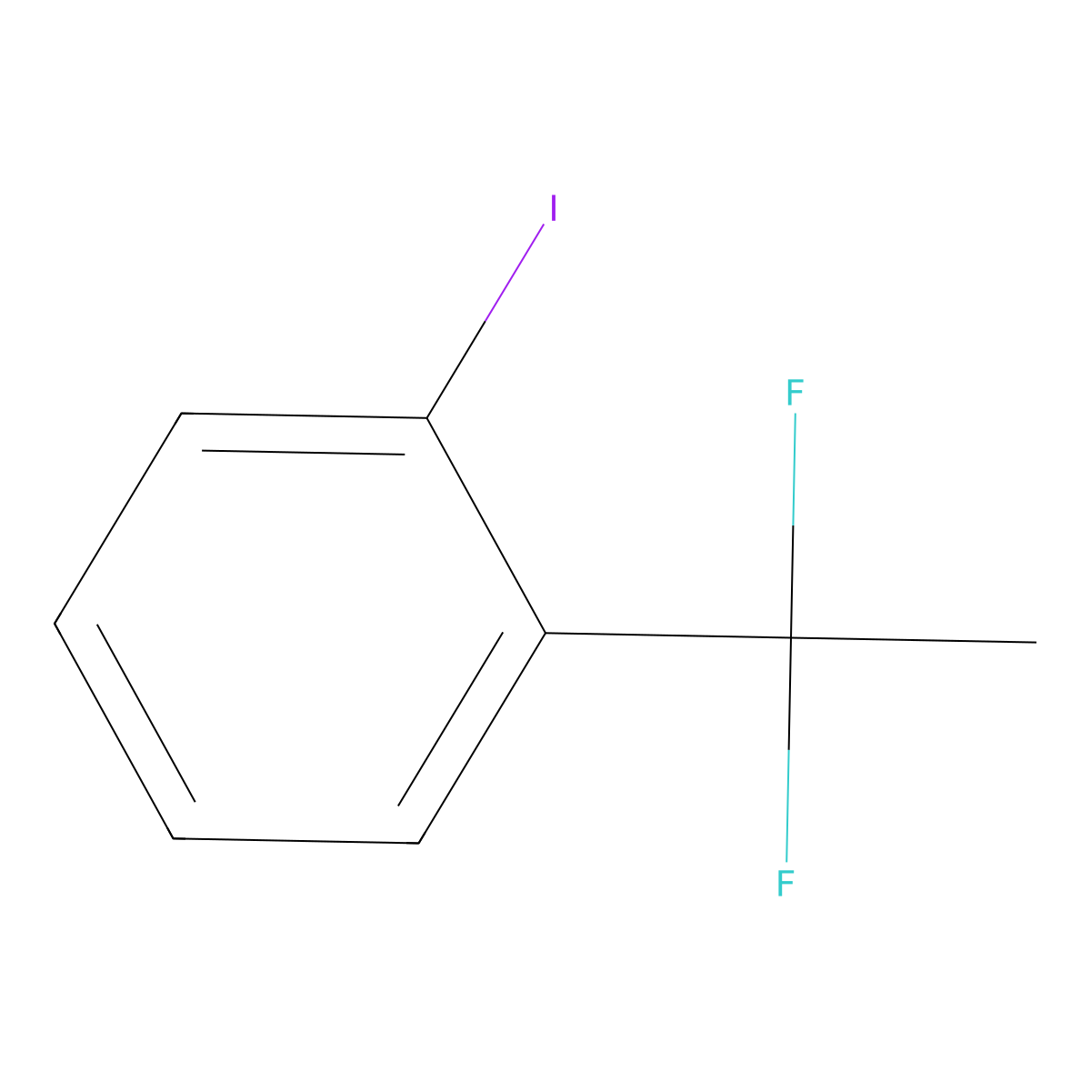 1-(1,1-Difluoroethyl)-2-iodobenzene molecular structure, CAS 1032507-55-3