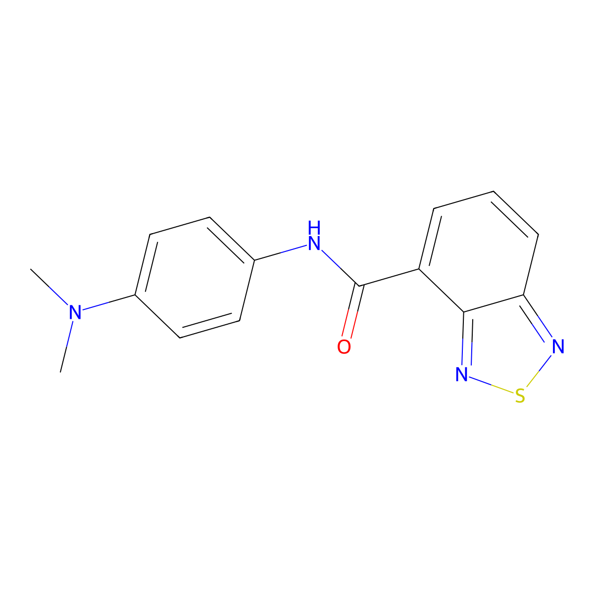 N-[4-(dimethylamino)phenyl]-2,1,3-benzothiadiazole-4-carboxamide molecular structure, CAS 1032507-64-4