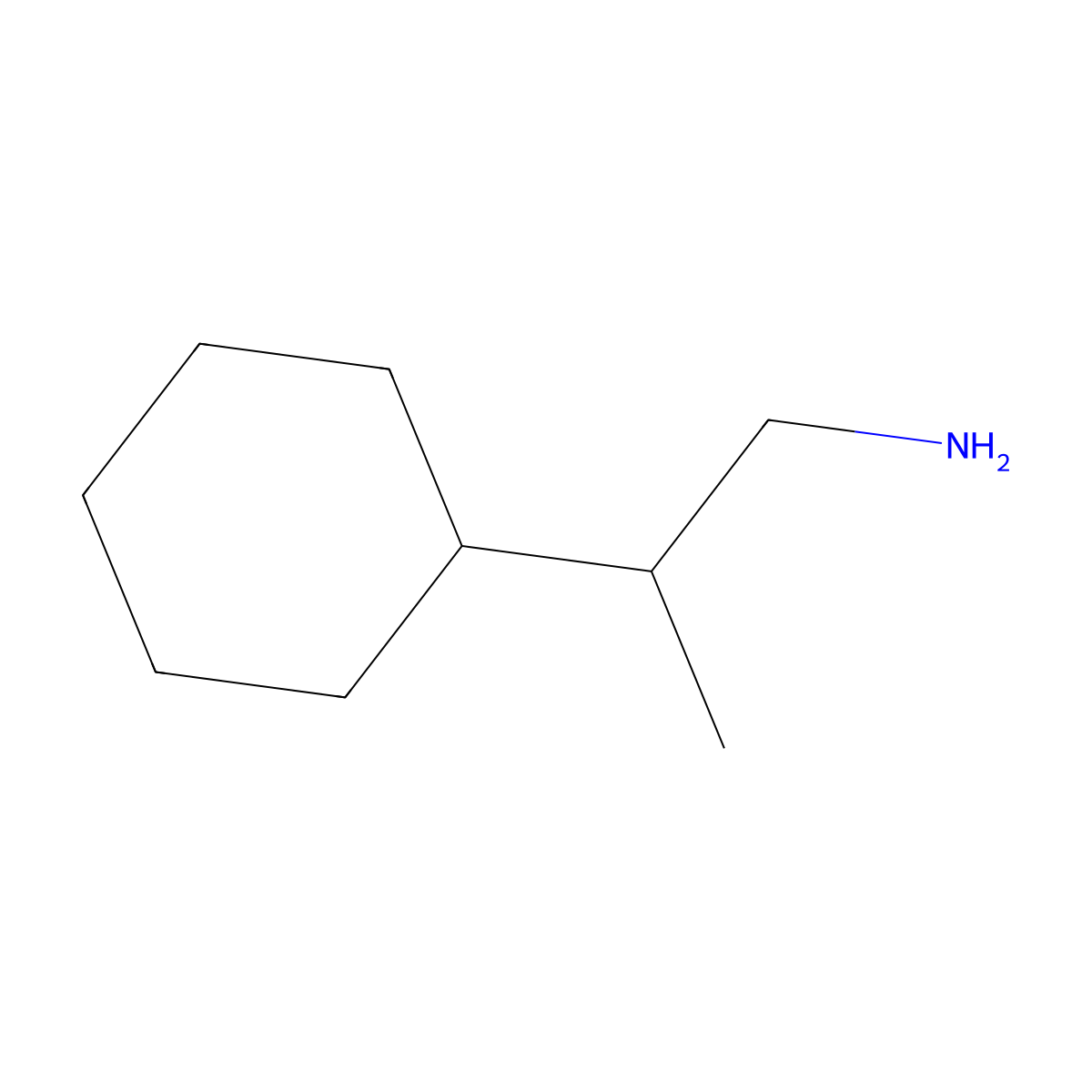 2-Cyclohexylpropan-1-amine molecular structure, CAS 103254-49-5