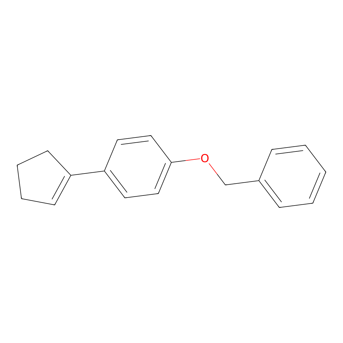 1-(1-Cyclopenten-1-yl)-4-(phenylmethoxy)benzene molecular structure, CAS 103254-93-9