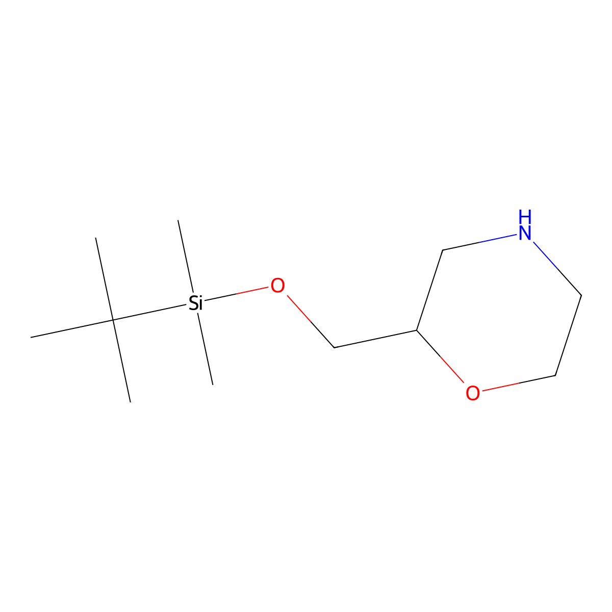 2-({[Tert-butyl(dimethyl)silyl]oxy}methyl)morpholine molecular structure, CAS 1032570-56-1