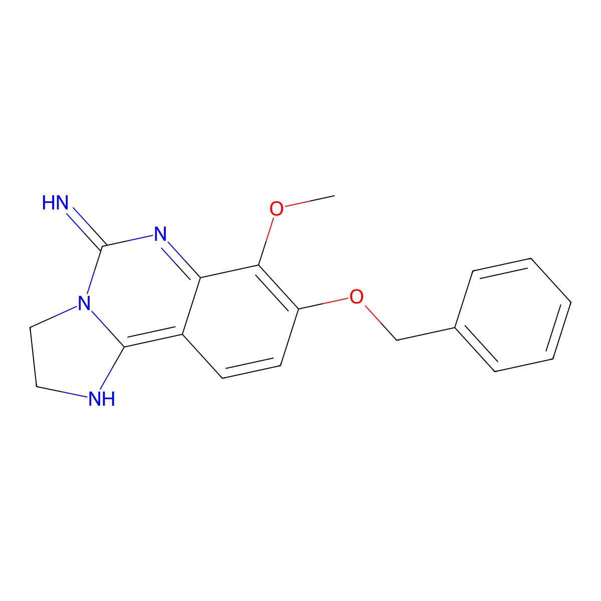 8-(Benzyloxy)-7-methoxy-2,3-dihydroimidazo[1,2-c]quinazolin-5-amine molecular structure, CAS 1032570-69-6