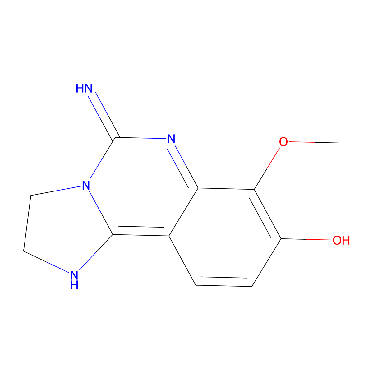 5-Amino-7-methoxy-2,3-dihydroimidazo[1,2-c]quinazolin-8-ol molecular structure, CAS 1032570-71-0