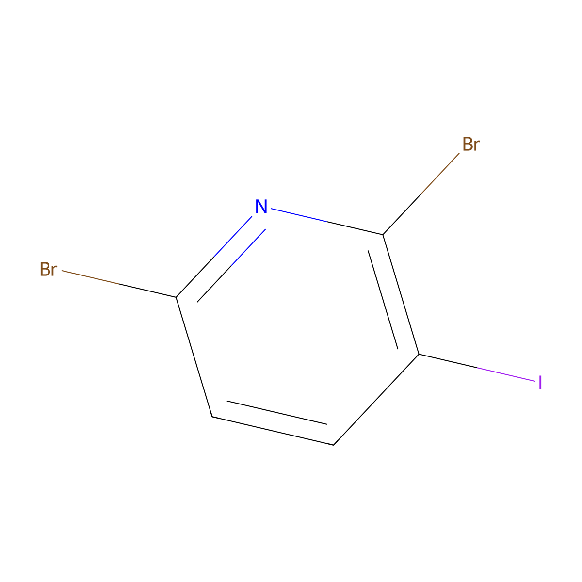 2,6-Dibromo-3-iodopyridine molecular structure, CAS 1032582-80-1