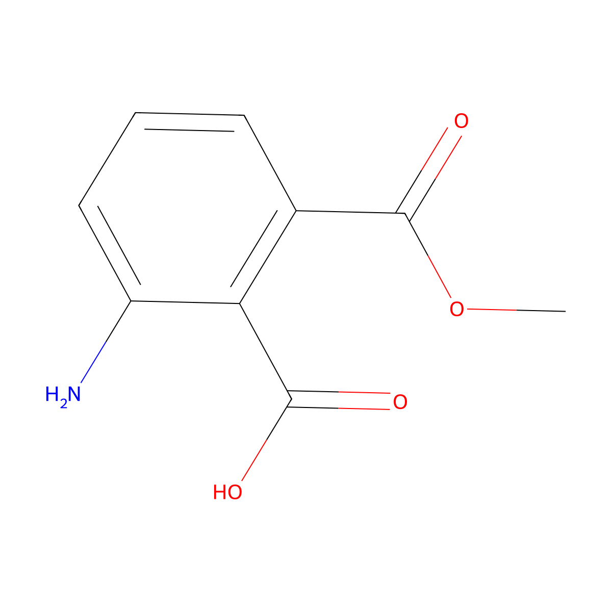 2-Amino-6-(methoxycarbonyl)benzoic acid molecular structure, CAS 103259-06-9