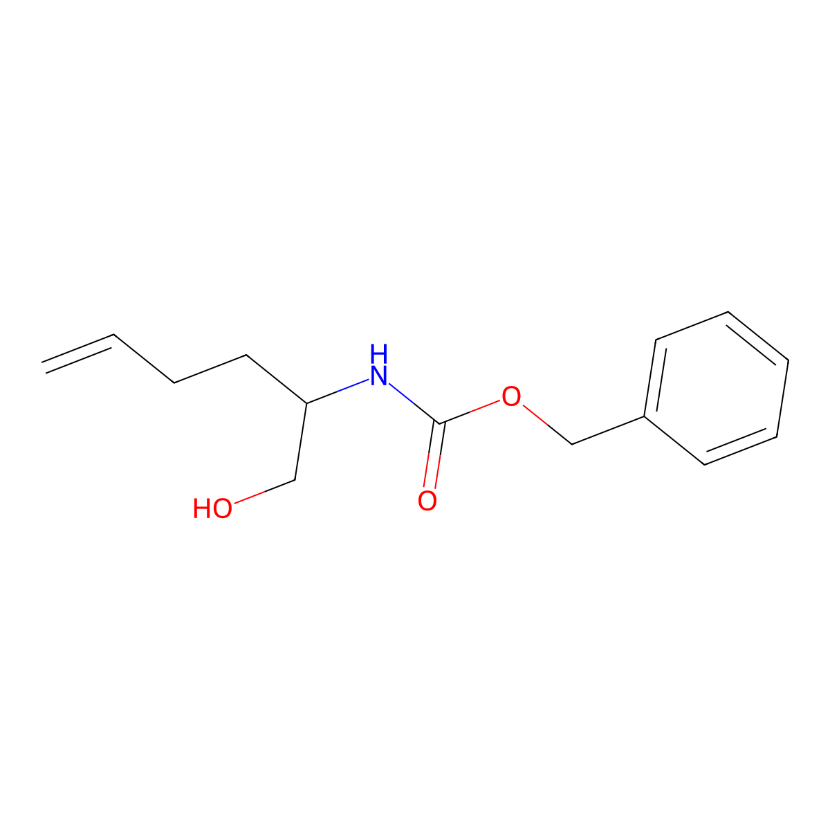 benzyl N-(1-hydroxyhex-5-en-2-yl)carbamate molecular structure, CAS 1032591-39-1