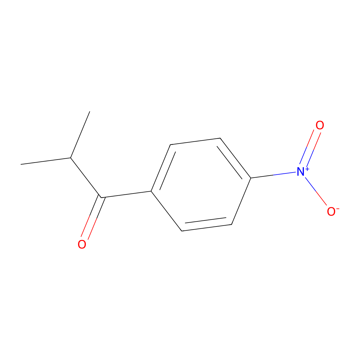 2-Methyl-1-(4-nitrophenyl)propan-1-one molecular structure, CAS 10326-99-5