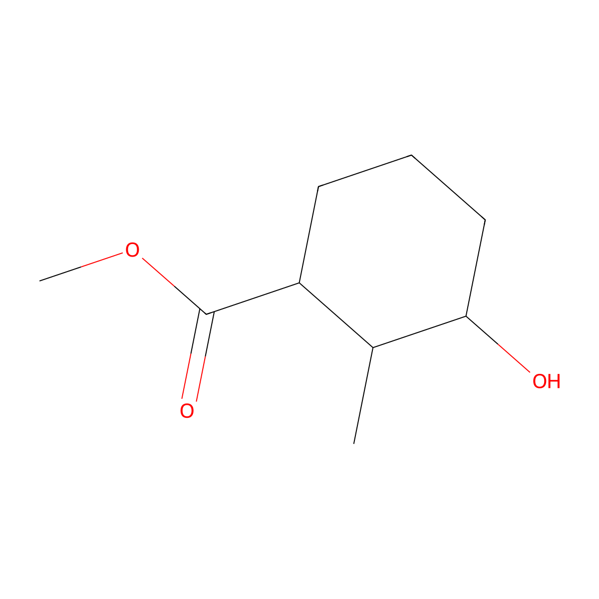 Methyl 3-hydroxy-2-methylcyclohexane-1-carboxylate molecular structure, CAS 103260-33-9
