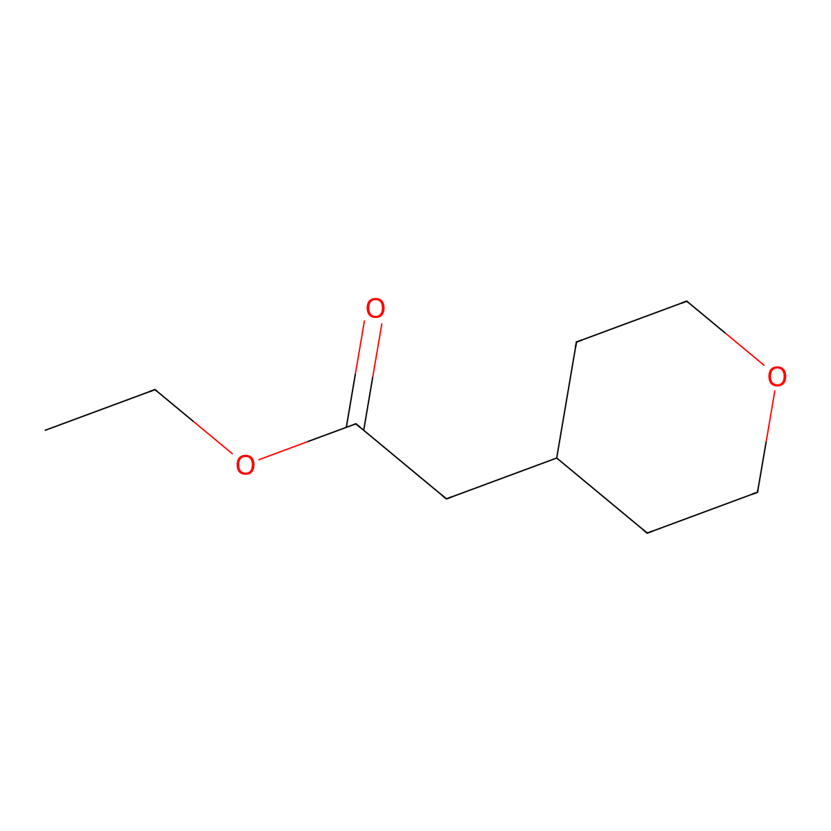 Ethyl tetrahydropyran-4-ylacetate molecular structure, CAS 103260-44-2