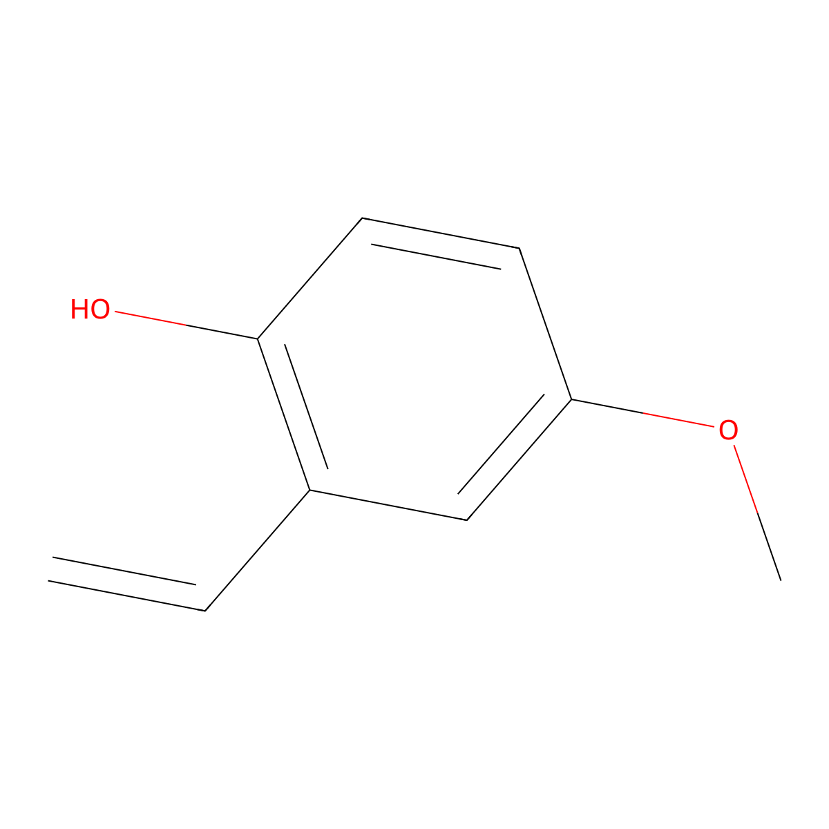 2-Ethenyl-4-methoxyphenol molecular structure, CAS 103261-31-0