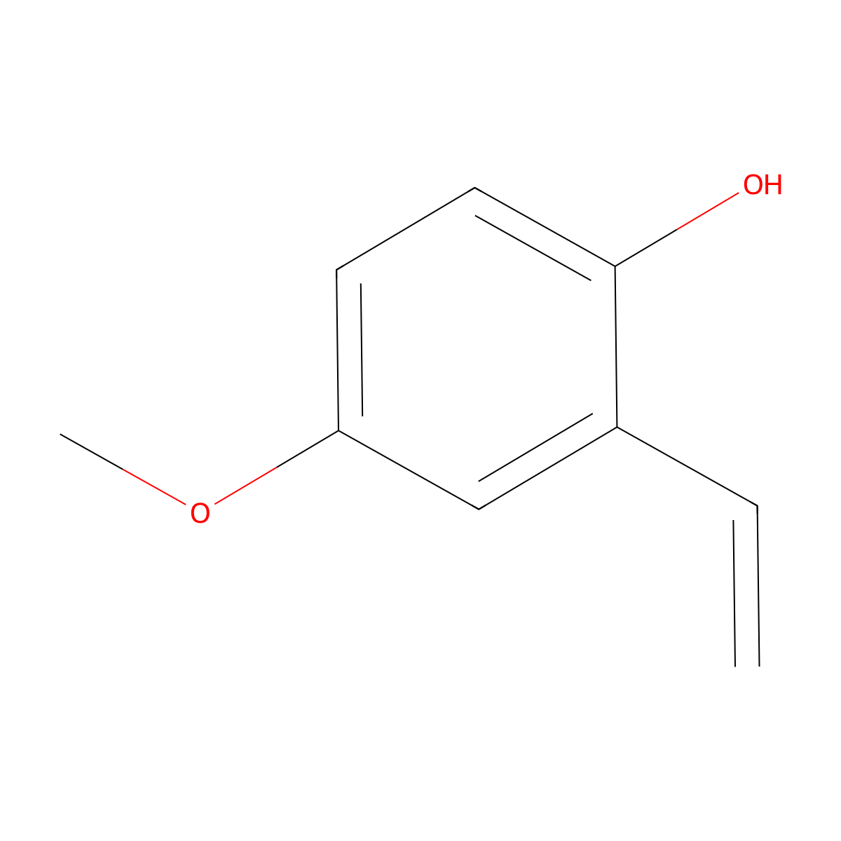 2-Ethenyl-4-methoxyphenol molecular structure, CAS 103261-31-0