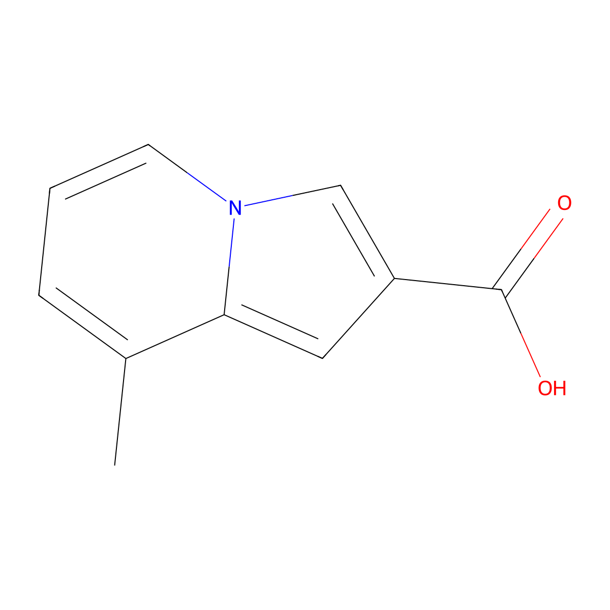 8-Methylindolizine-2-carboxylic acid molecular structure, CAS 103261-63-8