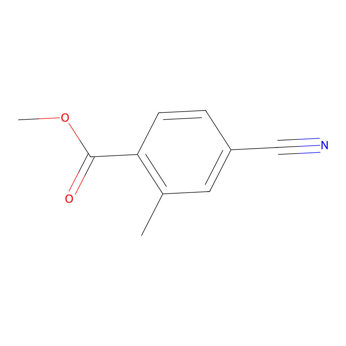 Methyl 4-cyano-2-methylbenzoate molecular structure, CAS 103261-67-2