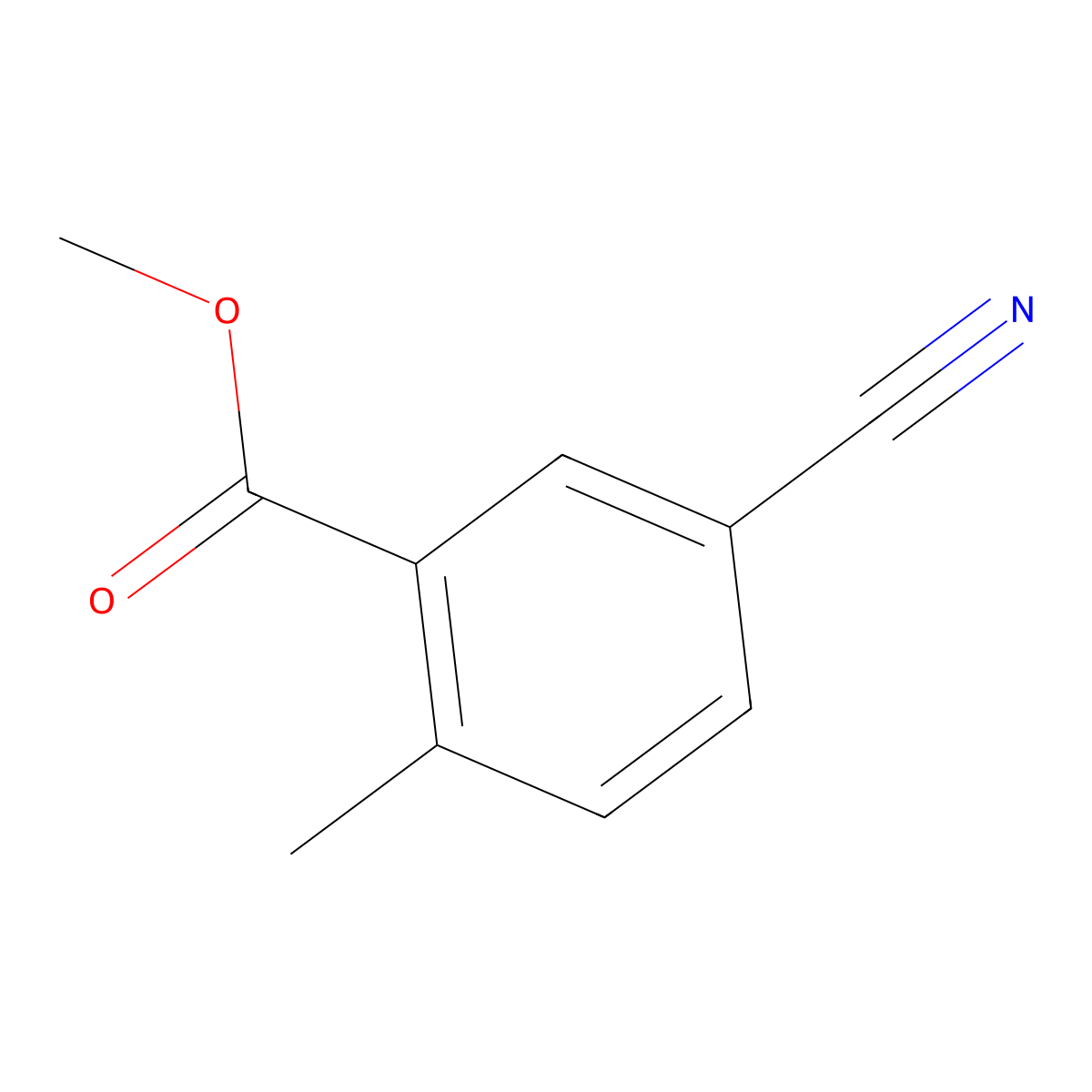 Methyl 5-cyano-2-methylbenzoate molecular structure, CAS 103261-68-3