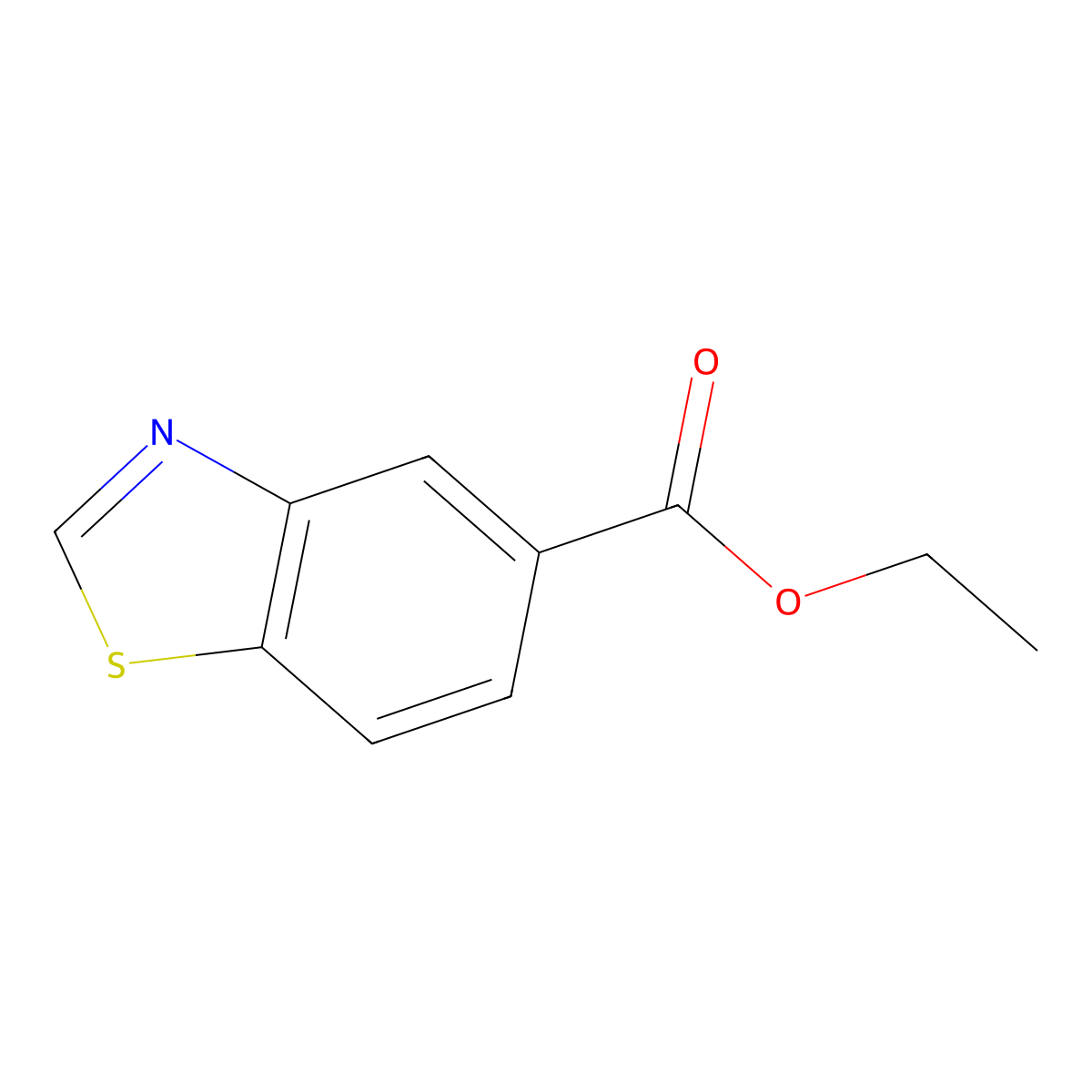 Ethyl benzo[d]thiazole-5-carboxylate molecular structure, CAS 103261-70-7