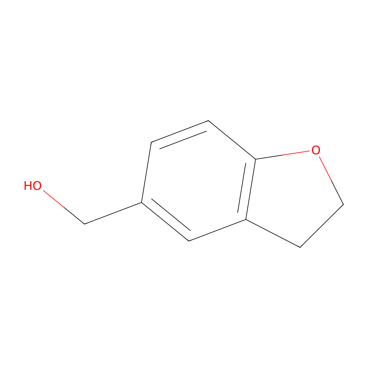 (2,3-Dihydro-1-benzofuran-5-yl)methanol molecular structure, CAS 103262-35-7