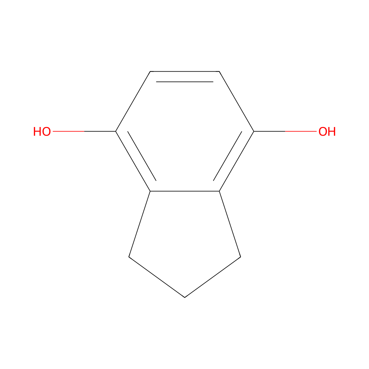 4,7-Dihydroxyindane molecular structure, CAS 103262-41-5