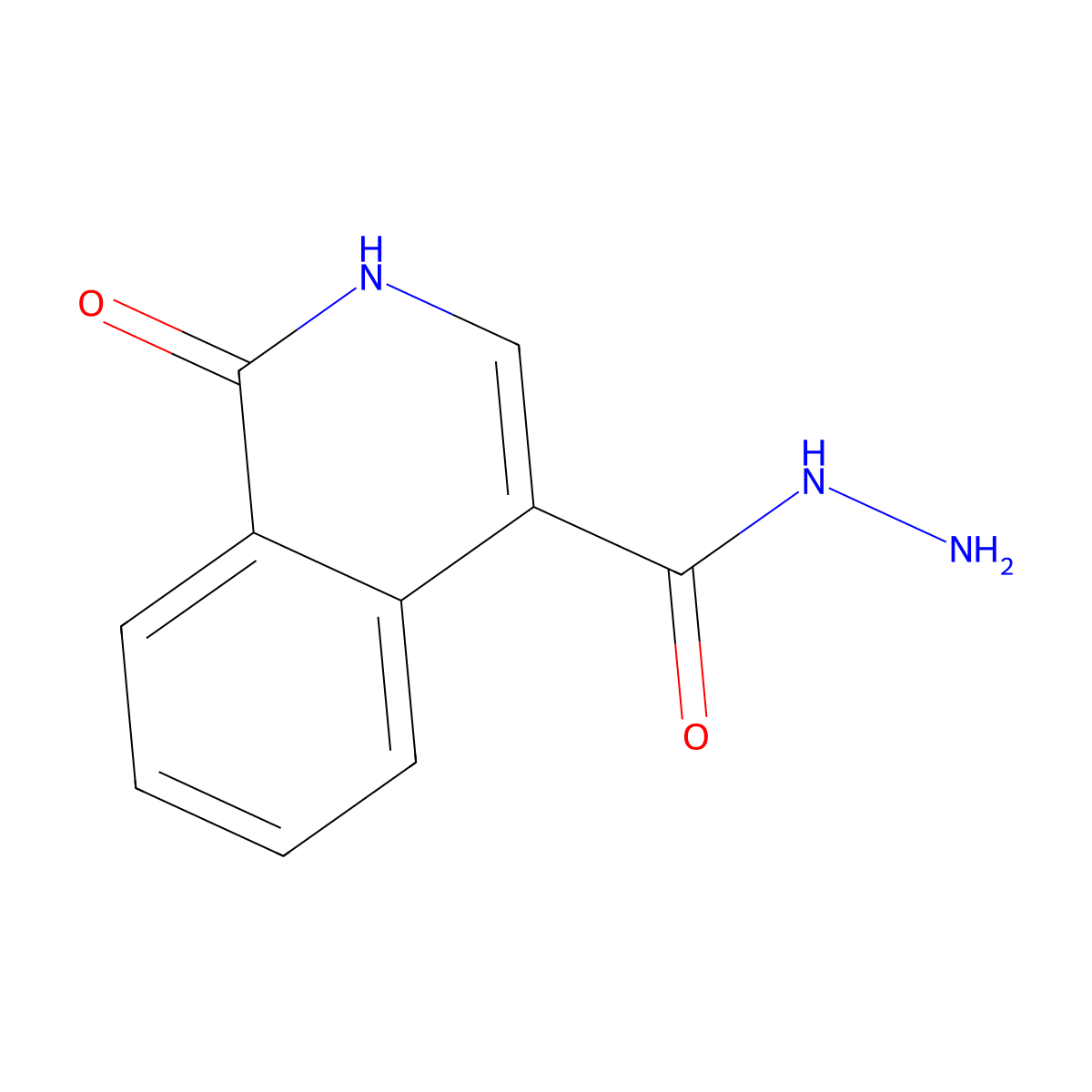 1-Oxo-1,2-dihydroisoquinoline-4-carbohydrazide molecular structure, CAS 103262-50-6