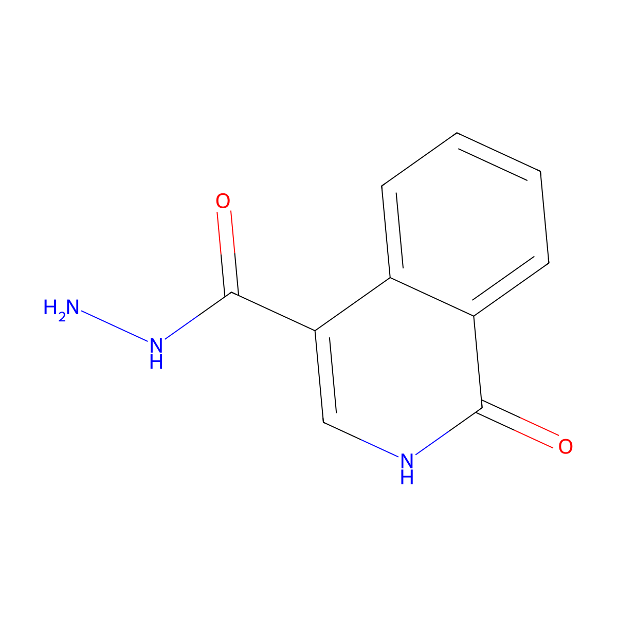 1-Oxo-1,2-dihydroisoquinoline-4-carbohydrazide molecular structure, CAS 103262-50-6