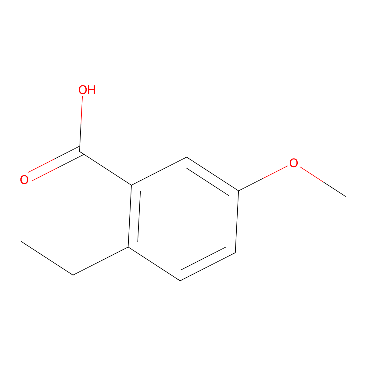 2-Ethyl-5-methoxybenzoic acid molecular structure, CAS 103262-60-8