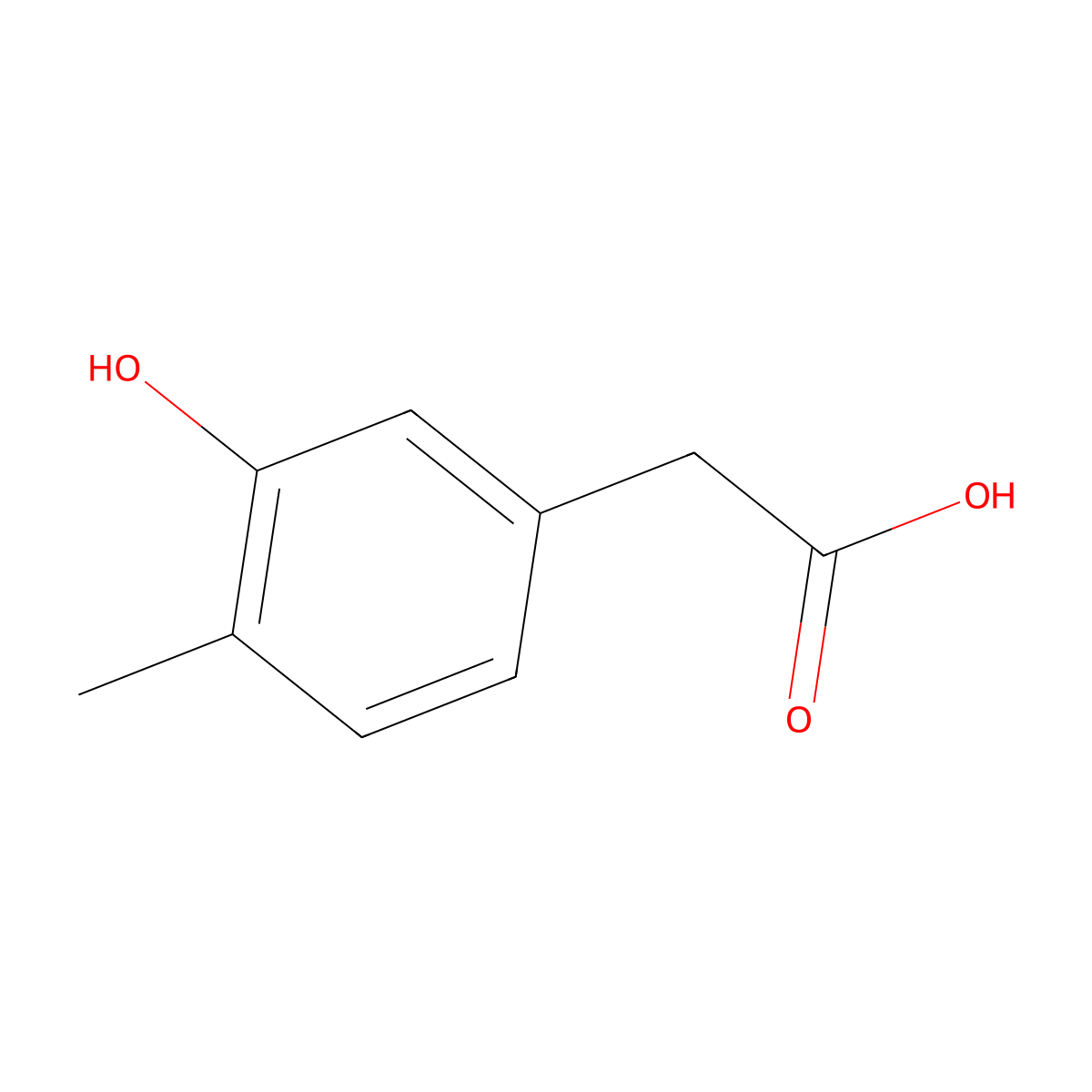 2-(3-Hydroxy-4-methylphenyl)acetic acid molecular structure, CAS 103262-83-5