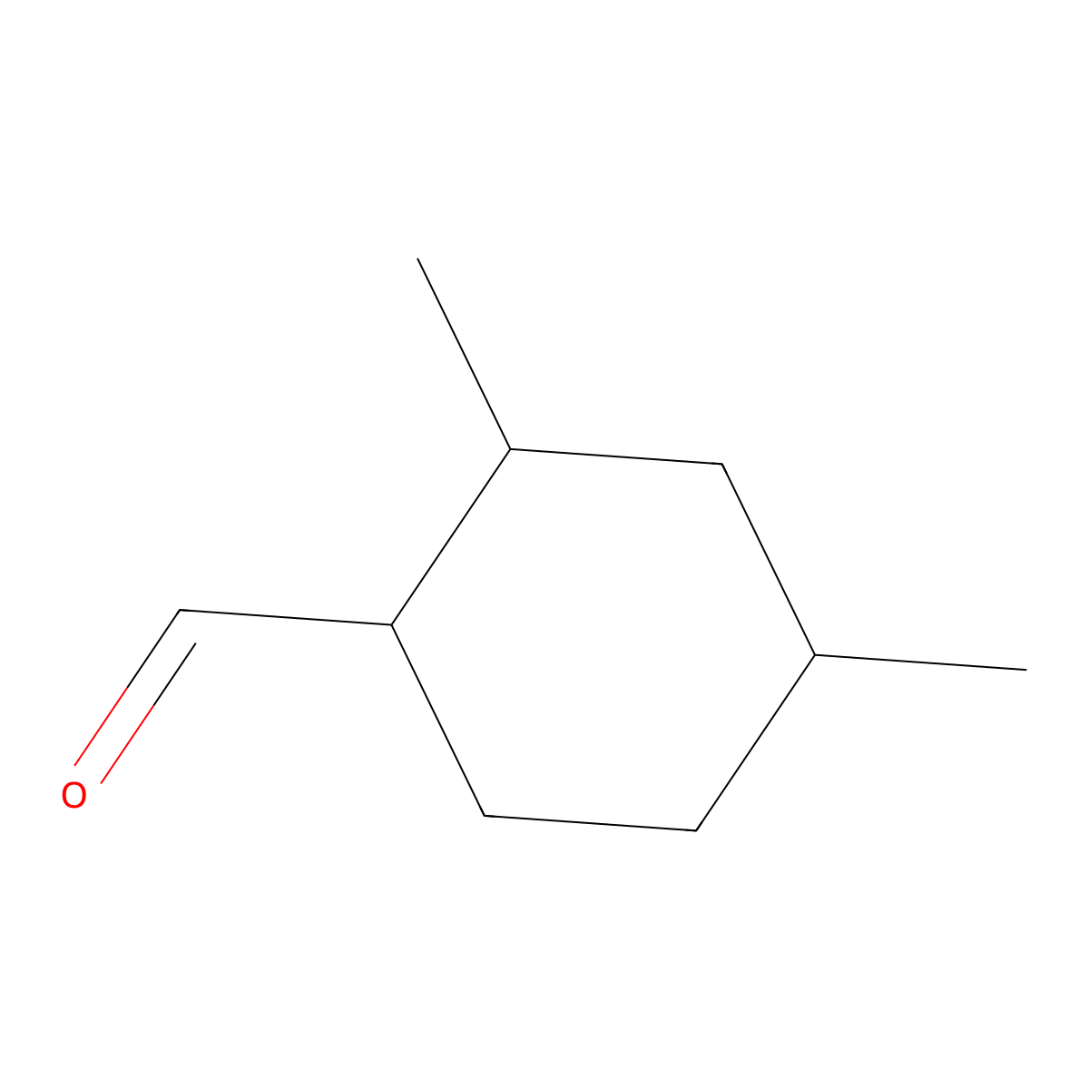 2,4-Dimethylcyclohexane-1-carbaldehyde molecular structure, CAS 103263-27-0