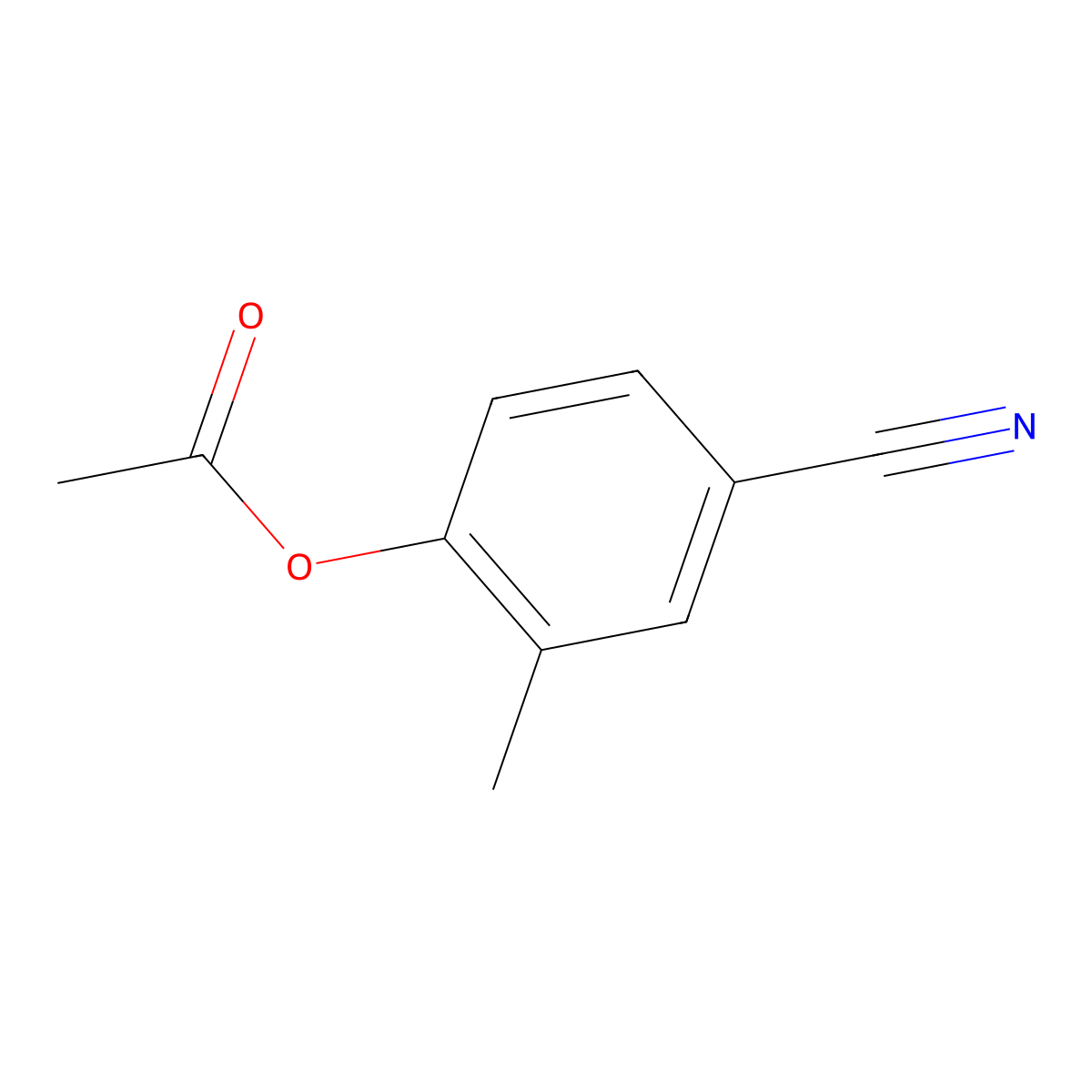4-Cyano-2-methylphenyl acetate molecular structure, CAS 103264-03-5
