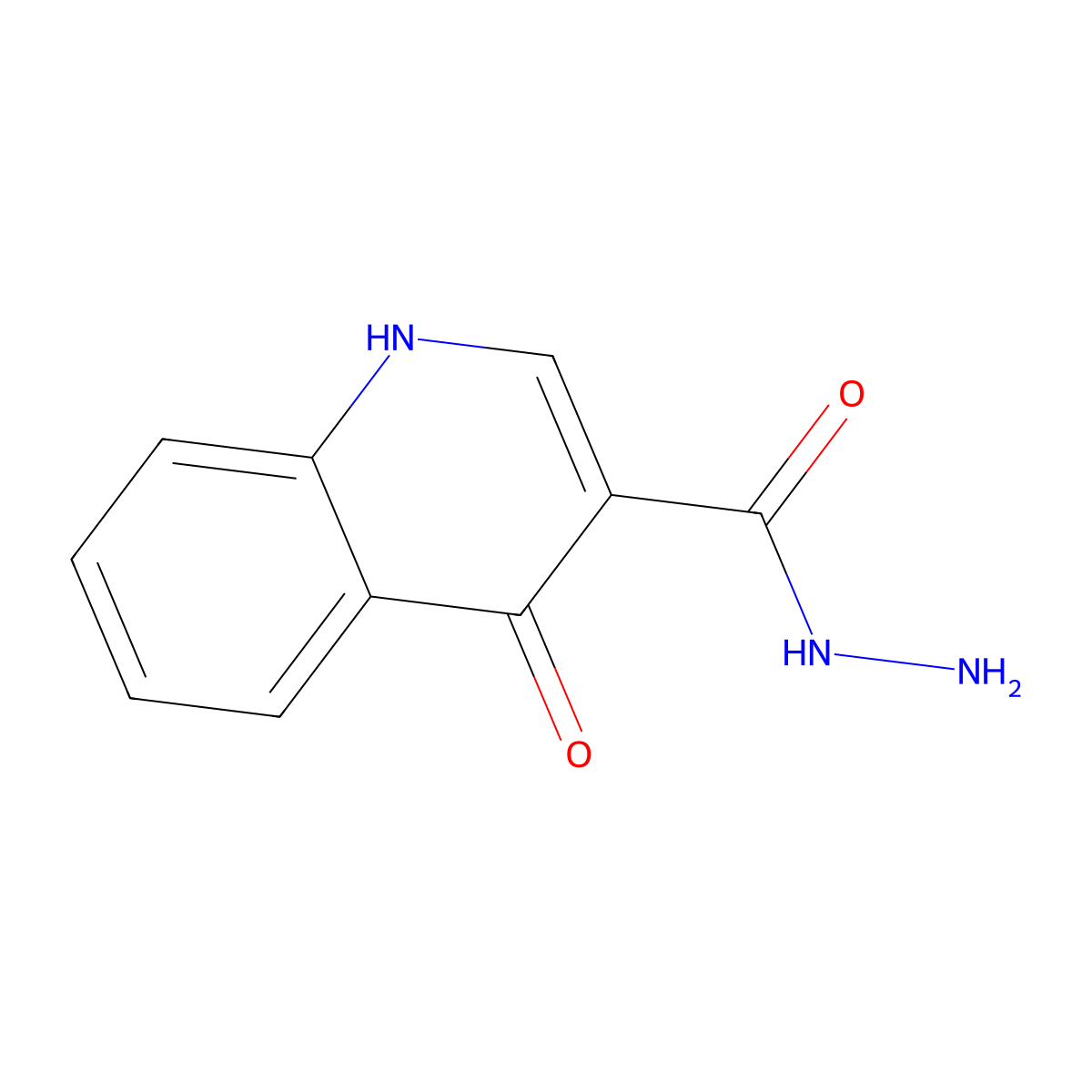 4-Hydroxyquinoline-3-carbohydrazide molecular structure, CAS 103264-46-6