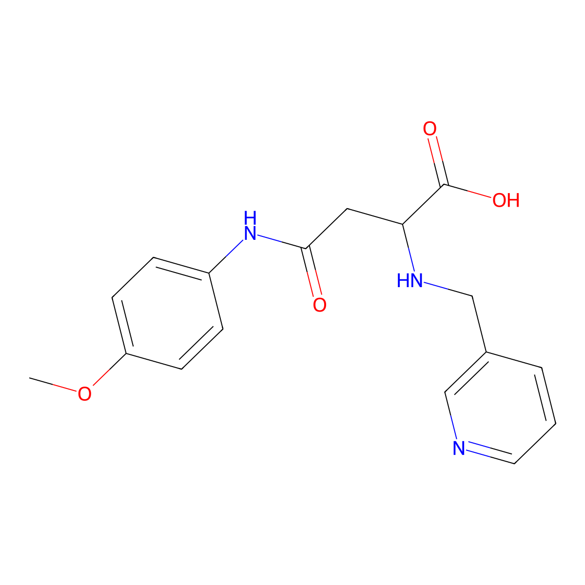 4-((4-Methoxyphenyl)amino)-4-oxo-2-((pyridin-3-ylmethyl)amino)butanoic acid molecular structure, CAS 1032646-76-6