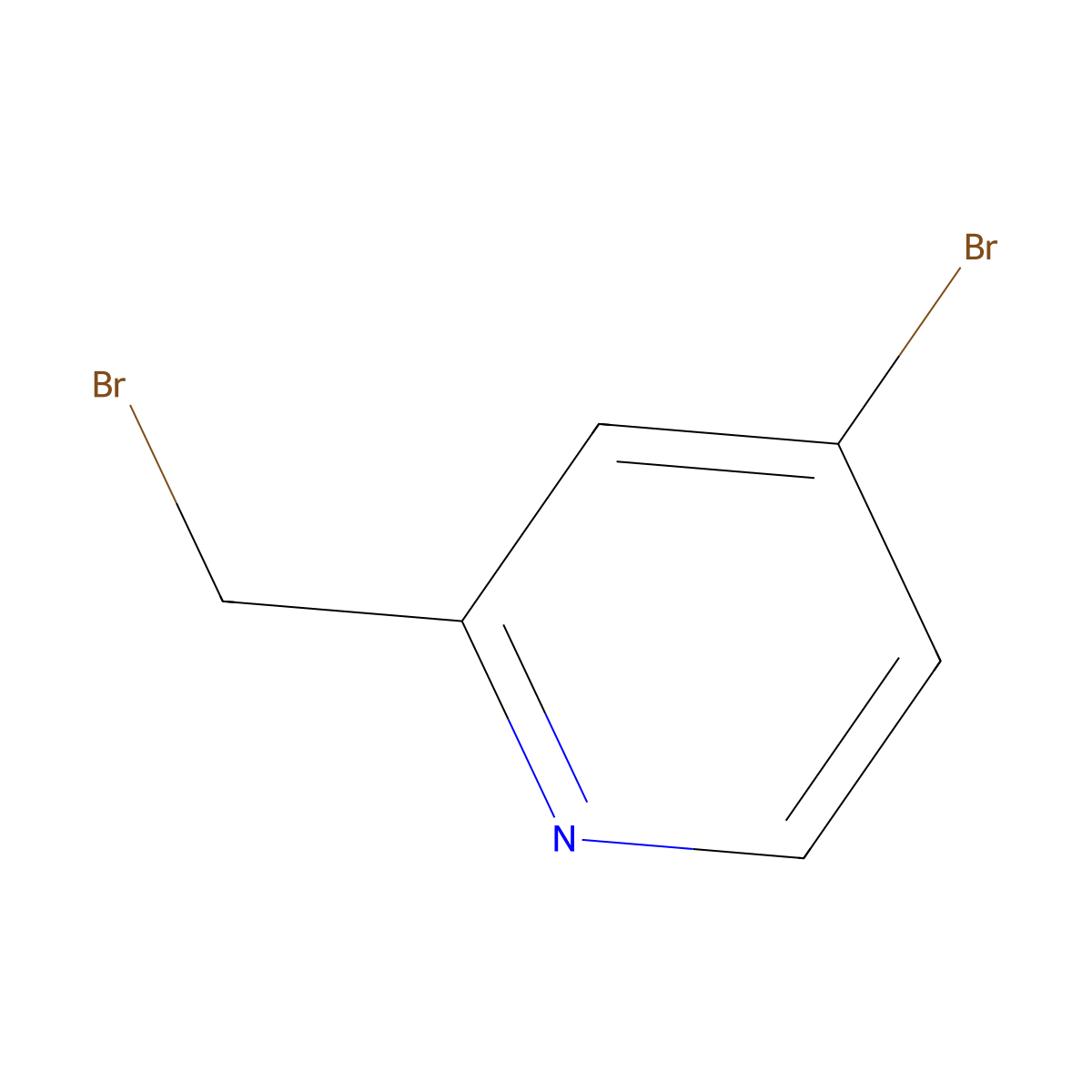 4-Bromo-2-(bromomethyl)pyridine molecular structure, CAS 1032650-53-5