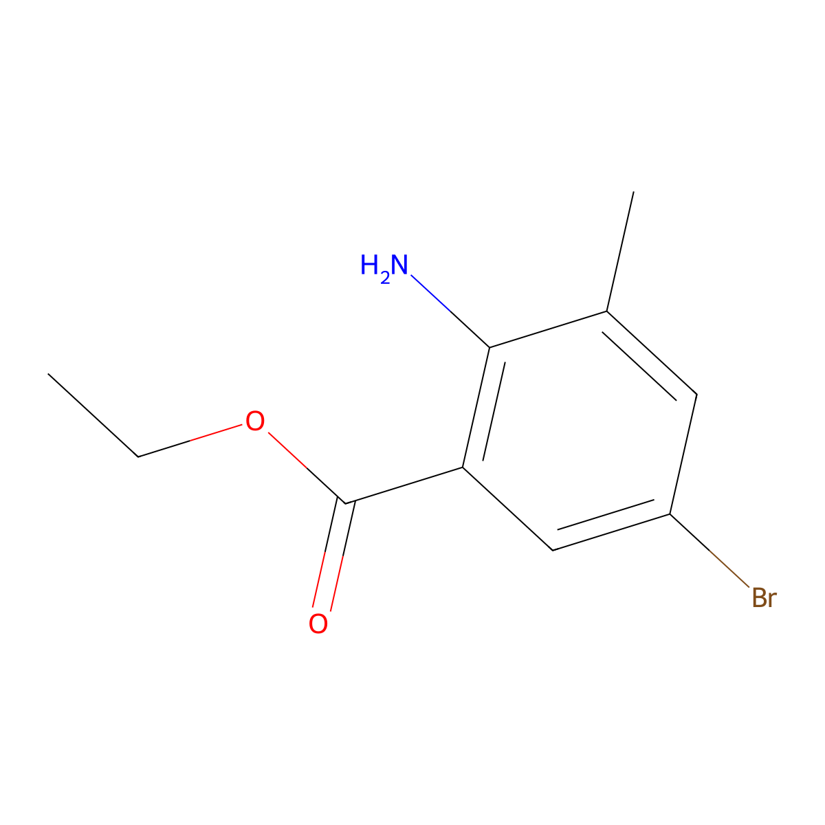 Ethyl 2-amino-5-bromo-3-methylbenzoate molecular structure, CAS 1032668-56-6