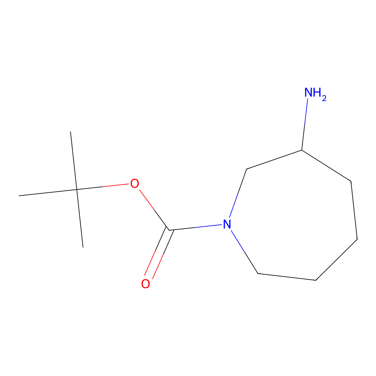 tert-Butyl (3R)-3-aminoazepane-1-carboxylate molecular structure, CAS 1032684-85-7