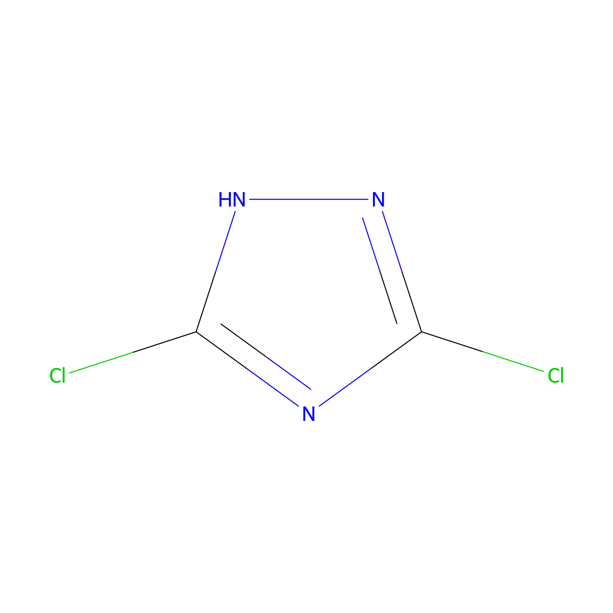 3,5-dichloro-1H-1,2,4-triazole molecular structure, CAS 10327-87-4