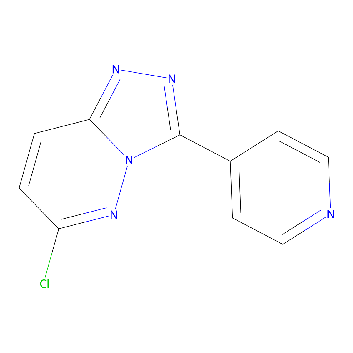 4-(6-Chloro-(1,2,4)triazolo(4,3-b)pyridazin-3-yl)pyridine molecular structure, CAS 1032705-69-3
