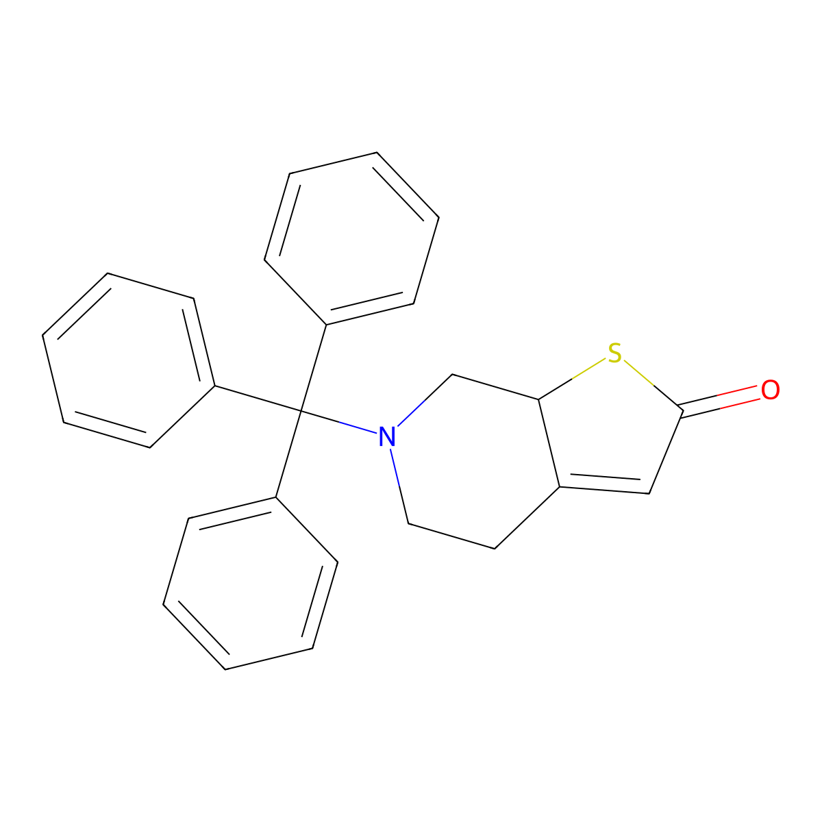 6-Trityl-5,6,7,7a-tetrahydrothieno[2,3-c]pyridin-2(4H)-one molecular structure, CAS 1032707-62-2